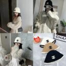 Chanel 2025 new autumn and winter plush bucket hat bucket hat, simple embroidery classic Arc de Triomphe super easy to match, street single item