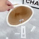 Chanel 2025 new autumn and winter plush bucket hat bucket hat, simple embroidery classic Arc de Triomphe super easy to match, street single item