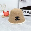 Chanel 2025 new autumn and winter plush bucket hat bucket hat, simple embroidery classic Arc de Triomphe super easy to match, street single item