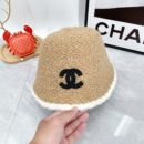 Chanel 2025 new autumn and winter plush bucket hat bucket hat, simple embroidery classic Arc de Triomphe super easy to match, street single item