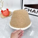 Chanel 2025 new autumn and winter plush bucket hat bucket hat, simple embroidery classic Arc de Triomphe super easy to match, street single item