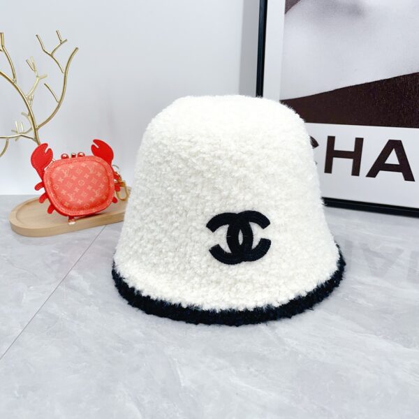 Chanel 2025 new autumn and winter plush bucket hat bucket hat, simple embroidery classic Arc de Triomphe super easy to match, street single item - Image 13