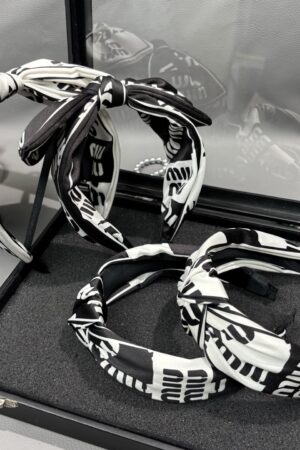 Miu black and white bow headband （莹莹）