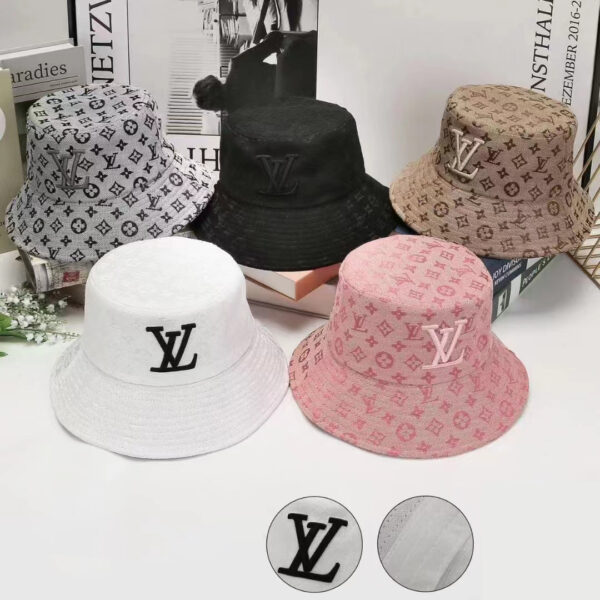 Monogram, Kuqi, bucket hat, bucket hat Fully printed, fully embroidered LV, Louis Vuitton