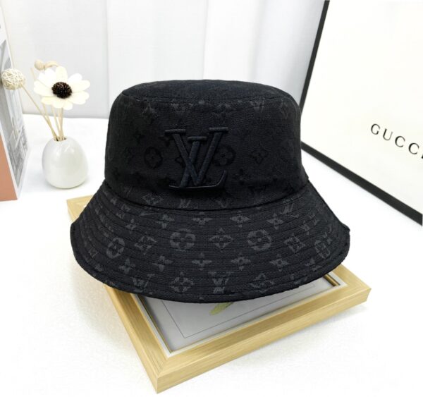 Monogram, Kuqi, bucket hat, bucket hat Fully printed, fully embroidered LV, Louis Vuitton - Image 6