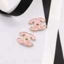 Chanel Pink Transparent Acrylic Bag Buckle Women's Earrings（优曼）