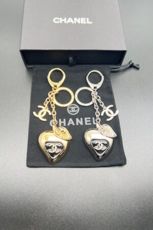 Chanel Heart Keychain Bag Charm